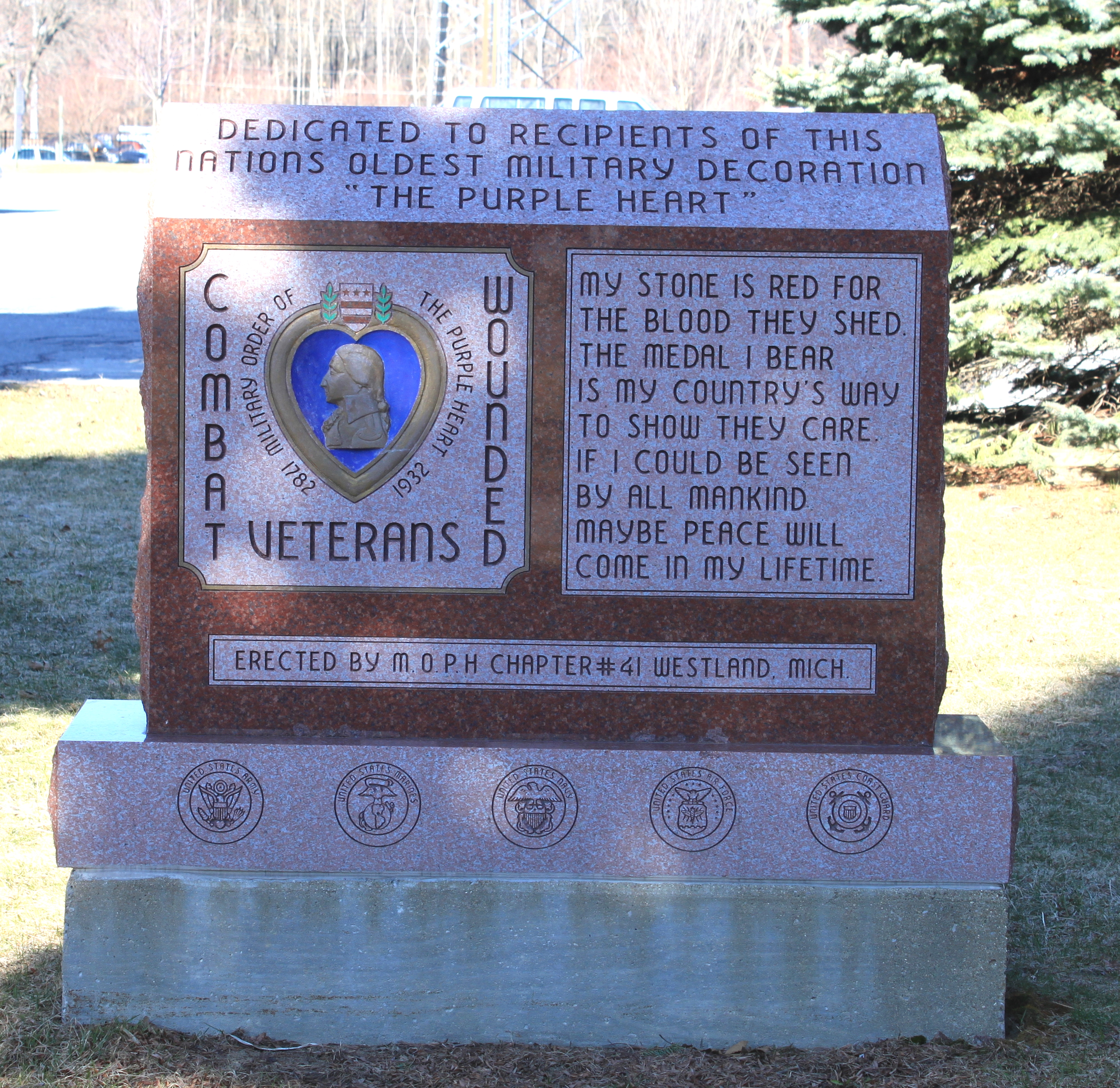 Purple Heart Memorial in Westland